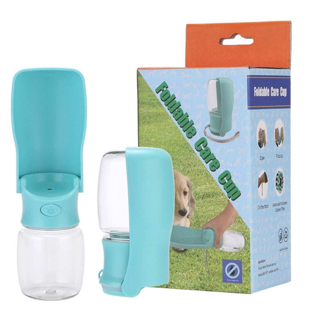 Thirsty No More! Portable Dog Water Bottle with Foldable Bowl